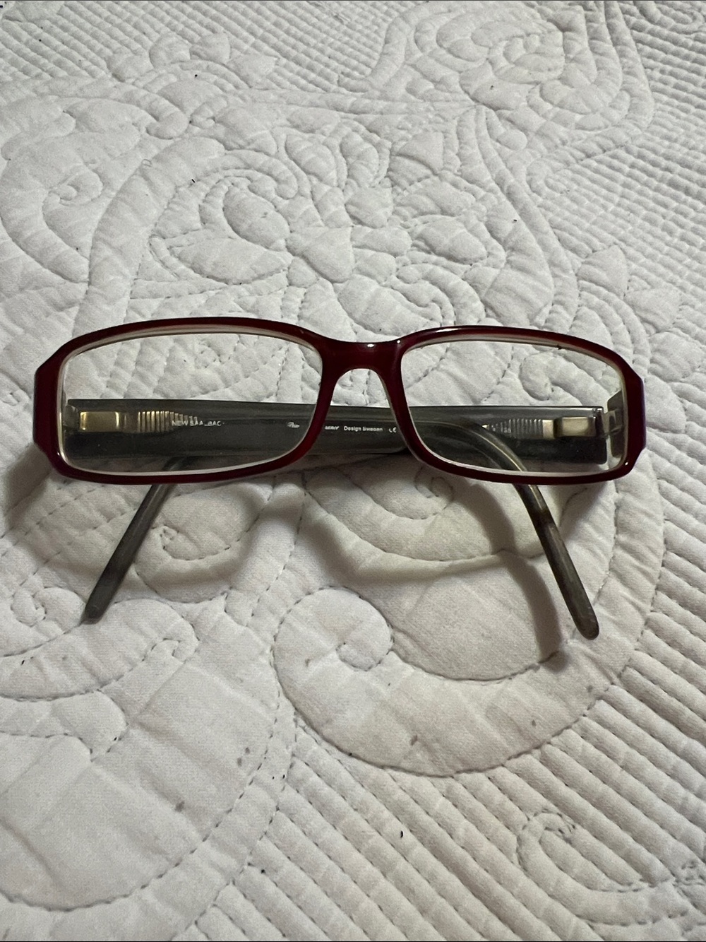 Rectangular Red Eyeglass Frames